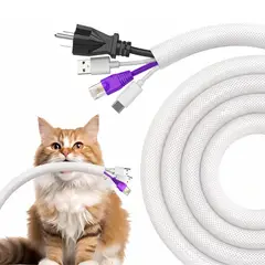 AIKA H2O - Protector De Cables Antimordidas Gatos Blanco 1 Metro