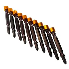 FLOVI - Juego 10 Puntas Magnéticas Ph2 Phillips Hexagonal De 14 Marca
