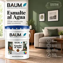 BAUM - Esmalte al agua verde muzgo liquidacion tineta