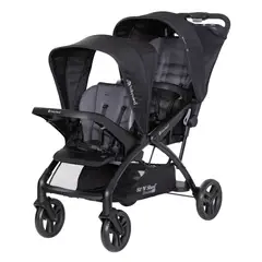 BABY TREND - Coche Doble Sit N Stand 2.0 Dash Black - Para 2 niños, desde 6 meses.
