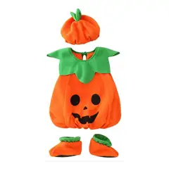 GENERICO - Set disfraz 4unds de calabaza de Halloween para niños altura 110cm