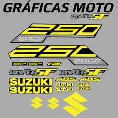 SUZUKI - Sticker Vinil Adhesivo Generico para Moto Gixxer SF 250