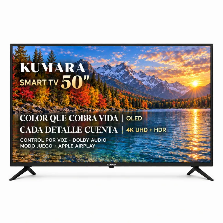 Televisor QLED de 50 Pulgadas Smart TV 4K UHD HDR