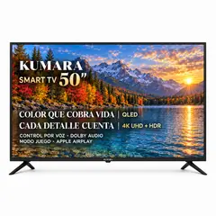 KUMARA - Televisor QLED de 50 Pulgadas Smart TV 4K UHD HDR