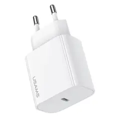 USAMS - Cargador Adaptador Usb C 20W Carga Rapida Cc226 Blanco