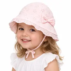 PILLIN - Gorro Niña 6m a 12a Amarras Rosa
