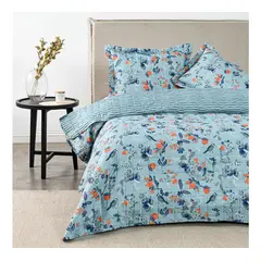 AMERICAN FAMILY - CUBRECAMA QUILT ESTAMPADO CITRUS 2 PLAZAS QUEEN