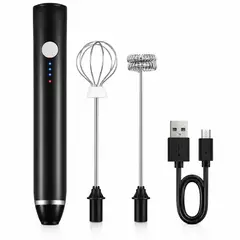 MOVI - Espumador de Leche Recargable USB 3 Velocidades 2 Cabezales FrothPro™