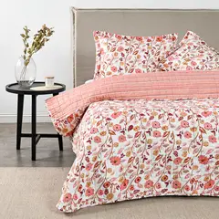 AMERICAN FAMILY - CUBRECAMA QUILT ESTAMPADO TROPICO 2 PLAZAS QUEEN