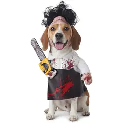 VATYERTY - Disfraz Mascota Collar con cadena de sierra y manchas de sangre para Halloween L