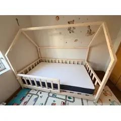 GENERICO - Cama Montessori Casita Corral Plaza Media