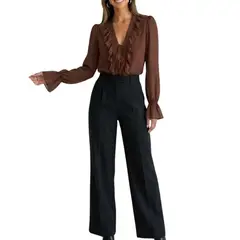 ARRAKASTA - Blusa de gasa semitransparente S-M y L