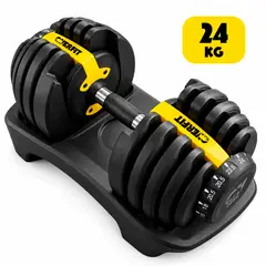OVERFIT - Mancuerna Ajustable De 24Kg Con Niveles Ajustable de 2.5kg a 24kg