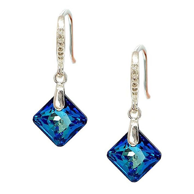 JOYAS MONTERO - Aros Cristina Con Swarovski Bermuda Blue
