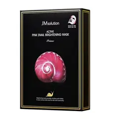 JM SOLUTION - Mascarilla JMSOLUTION ACTIVE PINK SNAIL BRIGHTENING MASK 10 unidades