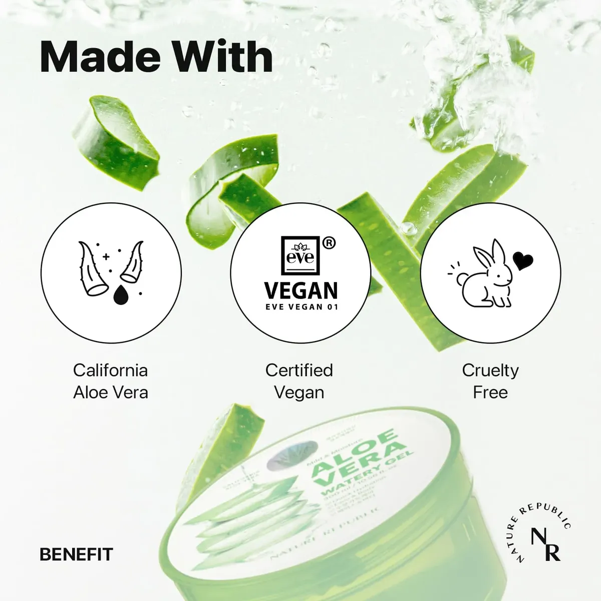 NATURE REPUBLIC - Gel hidratante MILD & MOISTURE ALOE VERA WATERY GEL 1 unidad Nature Republic