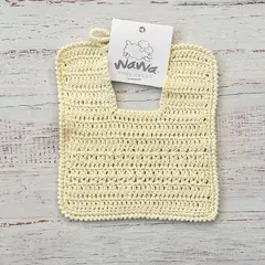 WAWA BABY DESIGN - Babero Crochet Crema
