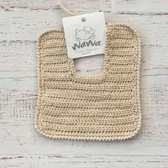 WAWA BABY DESIGN - Babero Crochet Beige