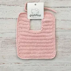 WAWA BABY DESIGN - Babero Crochet Rosado