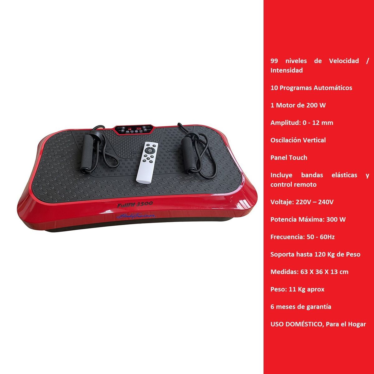 BODYTRAINER - Plataforma Vibratoria FULLFIT 3500 Touch