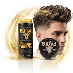 BUFFALO - Set Barberia Polvo Texturizador 30g Y Cera Mate 150ml