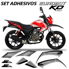 EUROMOT - Set Sticker Adhesivo Generico para Moto KD 150