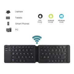GENERICO - Mini Teclado Inalámbrico Plegable Portátil Bluetooth