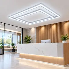 DOPA - Lampara Luz Led Modular De Techo Rectangular Garaje, Gimnasio