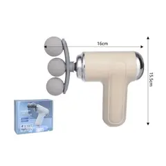 GENERICO - Pistola de Masaje Portátil 16 cm Cabezal Triple
