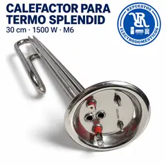 SPLENDID - Calefactor resistencia para termo eléctrico 30 cm 1500 W M6