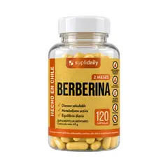 SUPLIDAILY - Berberina Hcl 1000 Mg 120 Cap Alta Potencia Metabólismo equilibrio glucosa