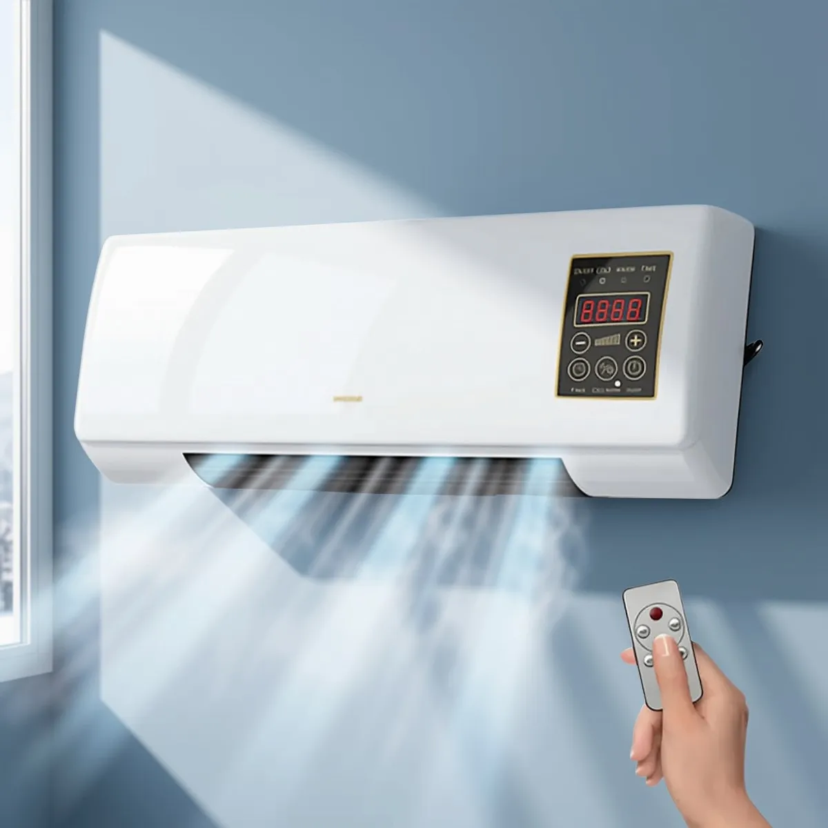 Ventilador y calefactor 2 en 1 Portátil con Control Remoto, marca IRM - Foto 2