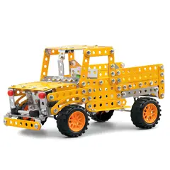 METAL MACHINES - Camión Armable de Metal 317 Piezas con Herramientas