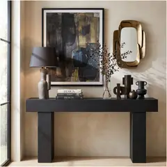 HOMER DESIGN - Mesa Lateral Amarante Tipo Arrimo Moderno 160 X 40 X 80 Cm