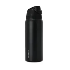 TEMPER - Termo Botella Termica Agua Acero Inoxidable FlipSip 1 Litro Negra