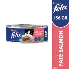 PURINA FELIX - Alimento Húmedo Gato Paté Salmón Lata 156g
