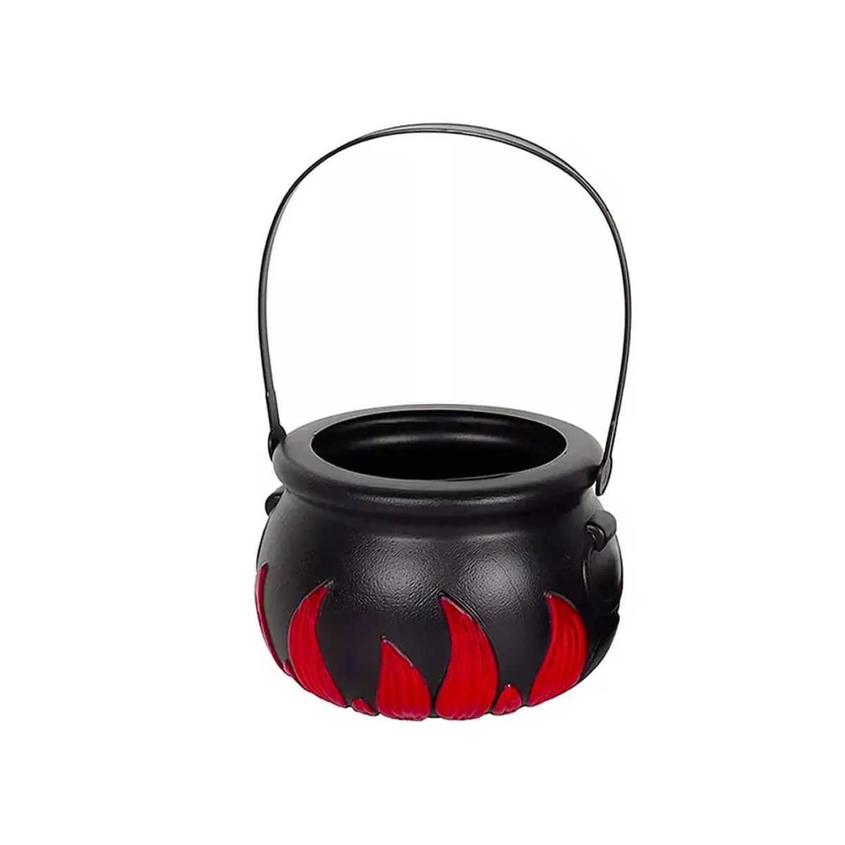 GENERICO - Balde bruja grande negro y rojo Halloween 10x14cm 43439