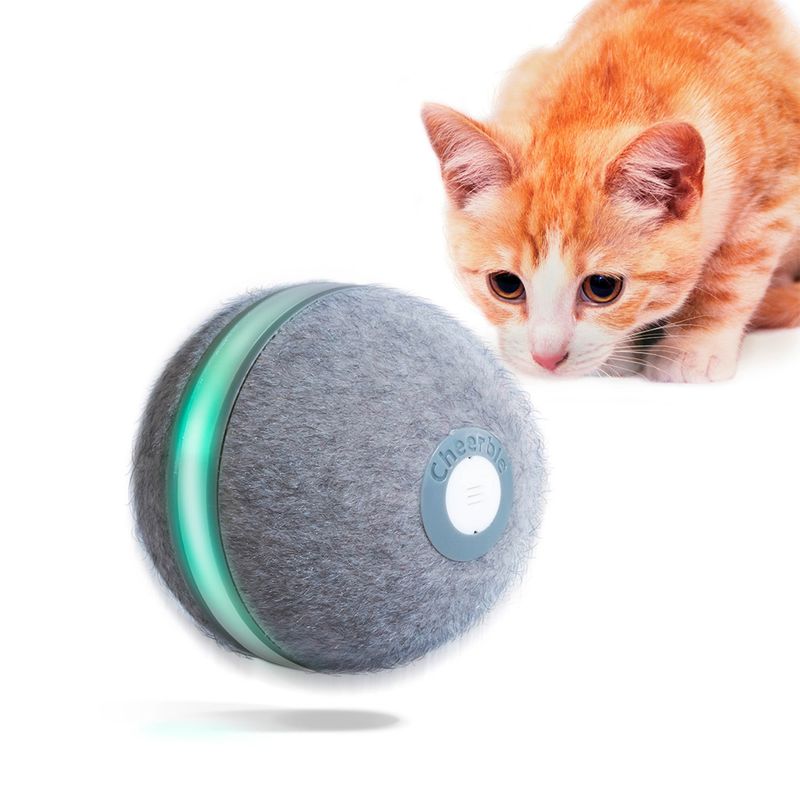 CHEERBLE - Pelota Para Gatos Gris Cheerble