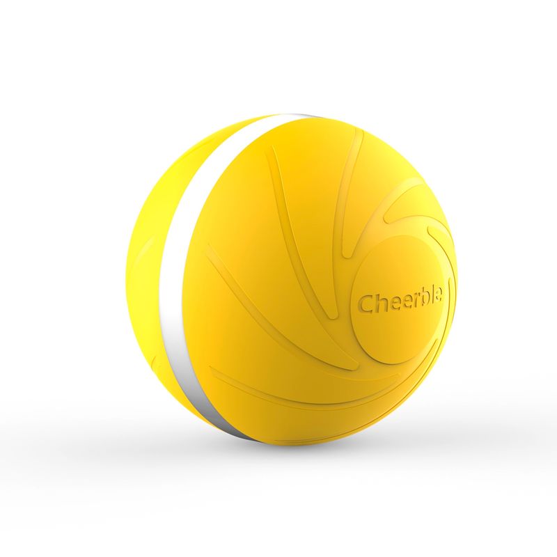 CHEERBLE - Pelota Interactiva Para Perros Wicked Amarillo Cheerble