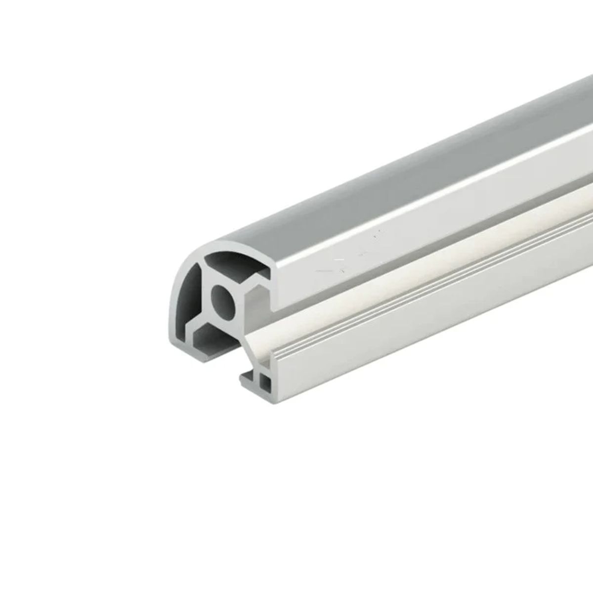 GENERICO - Perfil estructural semi circular aluminio Tslot 20x20x2000 mm
