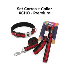 XCHO - Set Correa Y Collar Para Perro Ajustable Reflectante