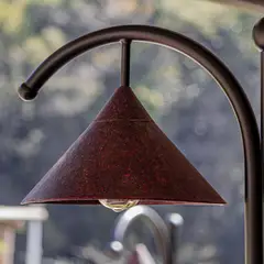 BLUMENAU - Aplique CORTEN cúpula color oxido cuerpo negro 600mm 1 luz E27