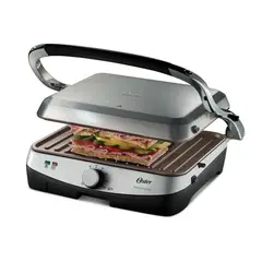 OSTER - Plancha Panini Tostador 1400W Acero Inoxidable