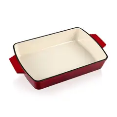 THOMAS - Fuente rectangular Asadera 39cm Hierro Funndido Esmaltado TH-MFU39R