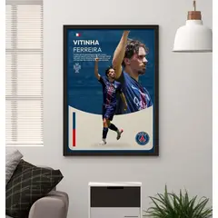 GENERICO - Cuadro De Vitinha Del Psg Futbol + Marco