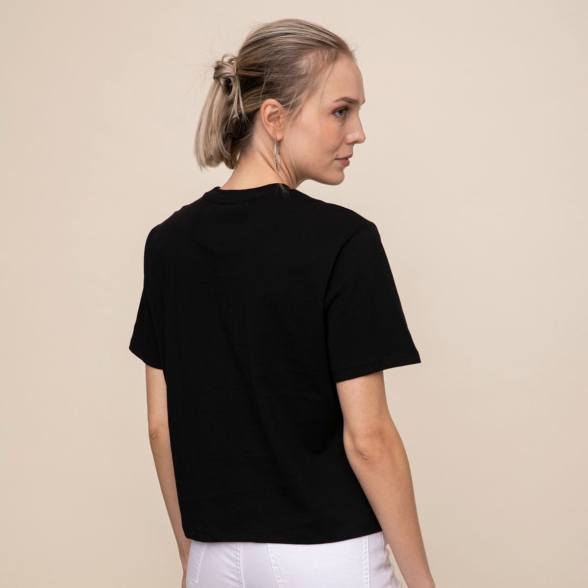 TOMMY HILFIGER - Tommy Hilfiger Polera Estampada Logo Manga Corta Mujer