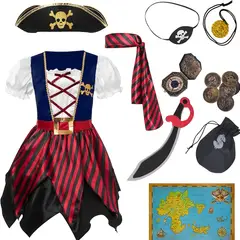 VATYERTY - Disfraces de Halloween para niños pirata o princesa Azul