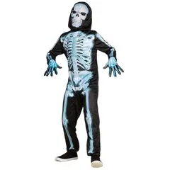 VATYERTY - Traje de esqueleto con efecto de rayos X para niños en Halloween