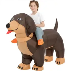 VATYERTY - Traje de niño inflable de perro salchicha para Halloween