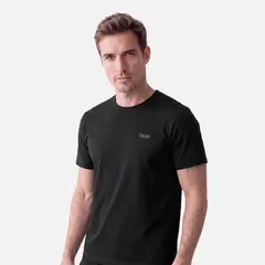 LIPPI - Polera Hombre Ulmo T-Shirt Negro